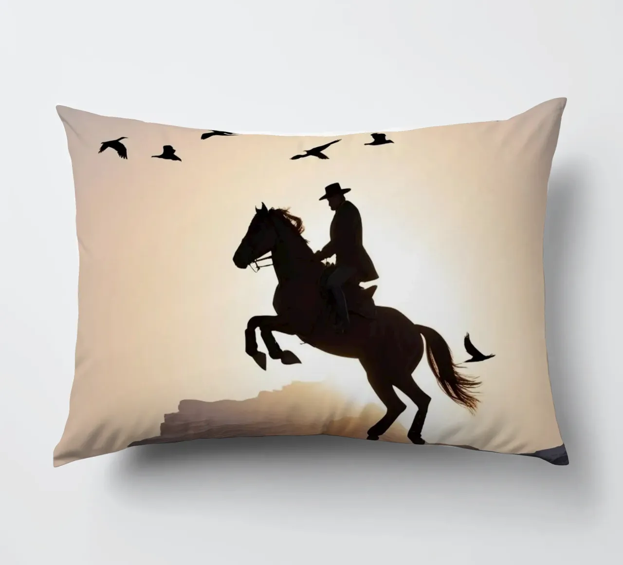 Cowboy-Silhouette Kissen von Horsire