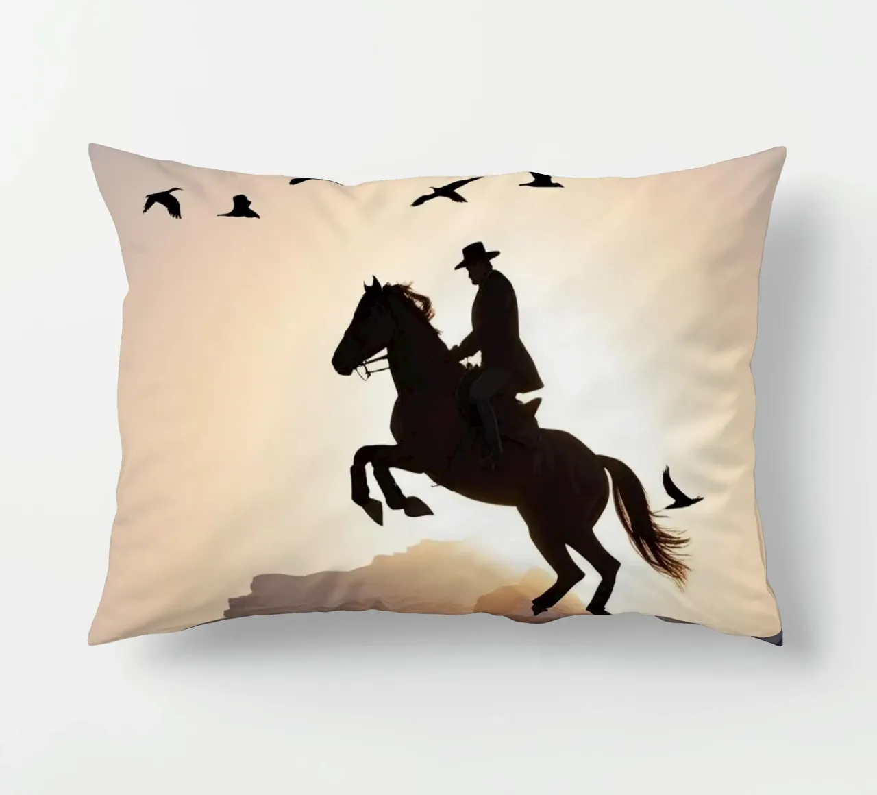 Cowboy-Silhouette Kissen von Horsire