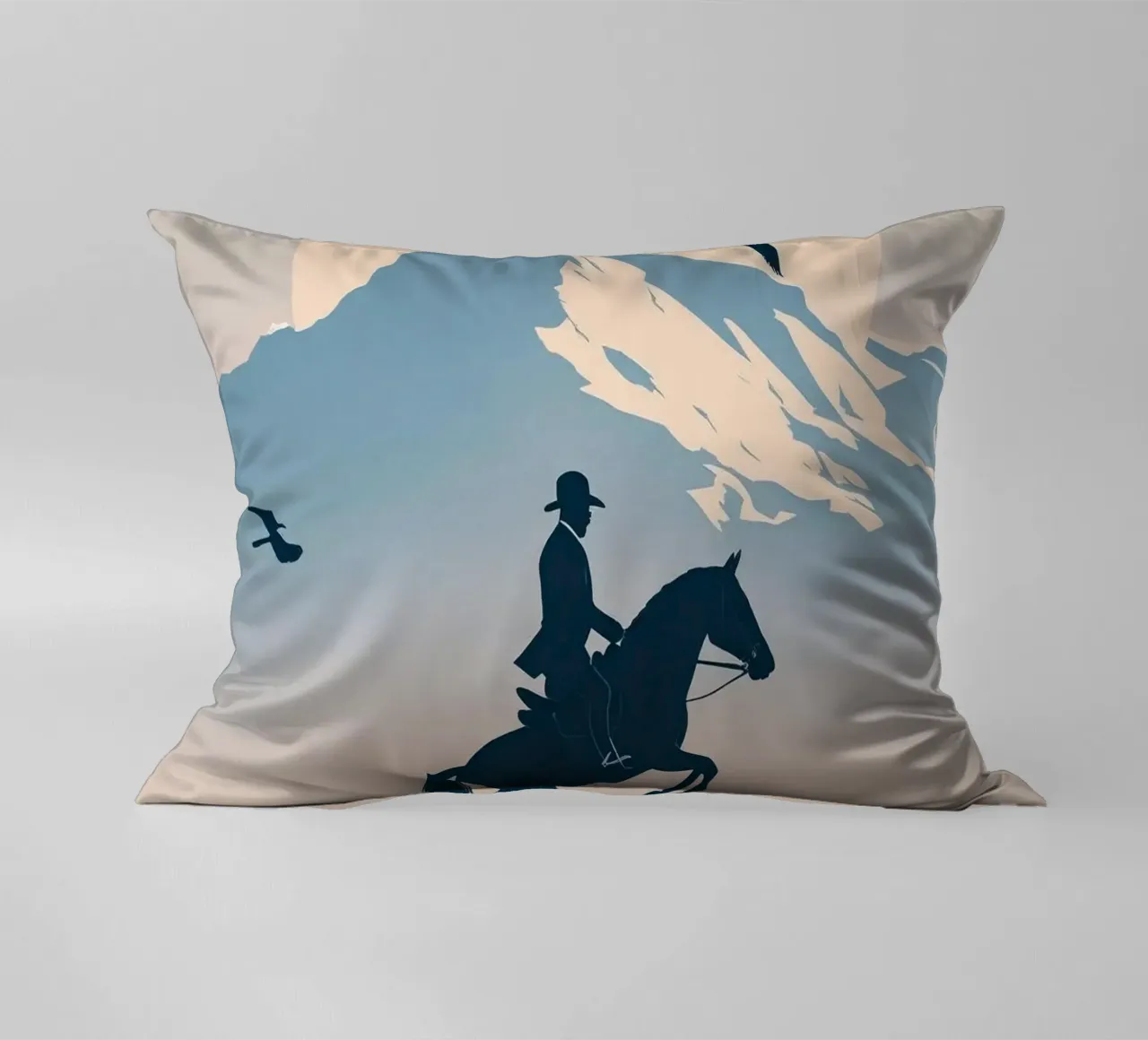 cavaliere in montagna cuscino da Horsire