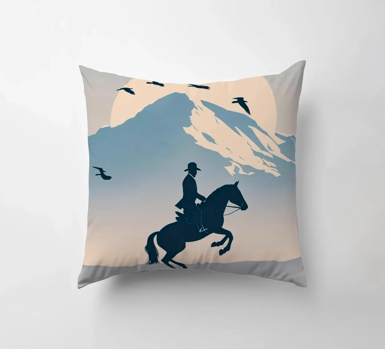 cavaliere in montagna cuscino da Horsire
