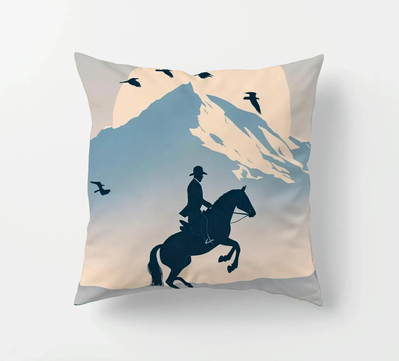 cavaliere in montagna cuscino da Horsire