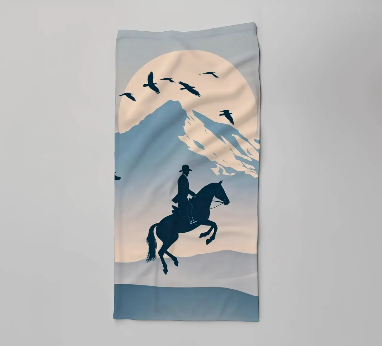 cavaliere in montagna asciugamano da bagno da Horsire
