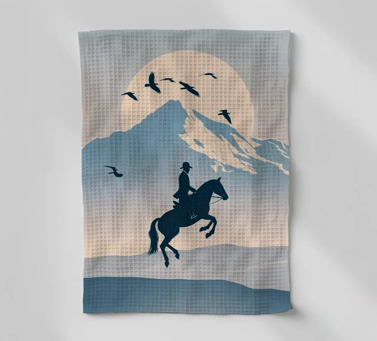 cavaliere in montagna canovaccio da cucina da Horsire