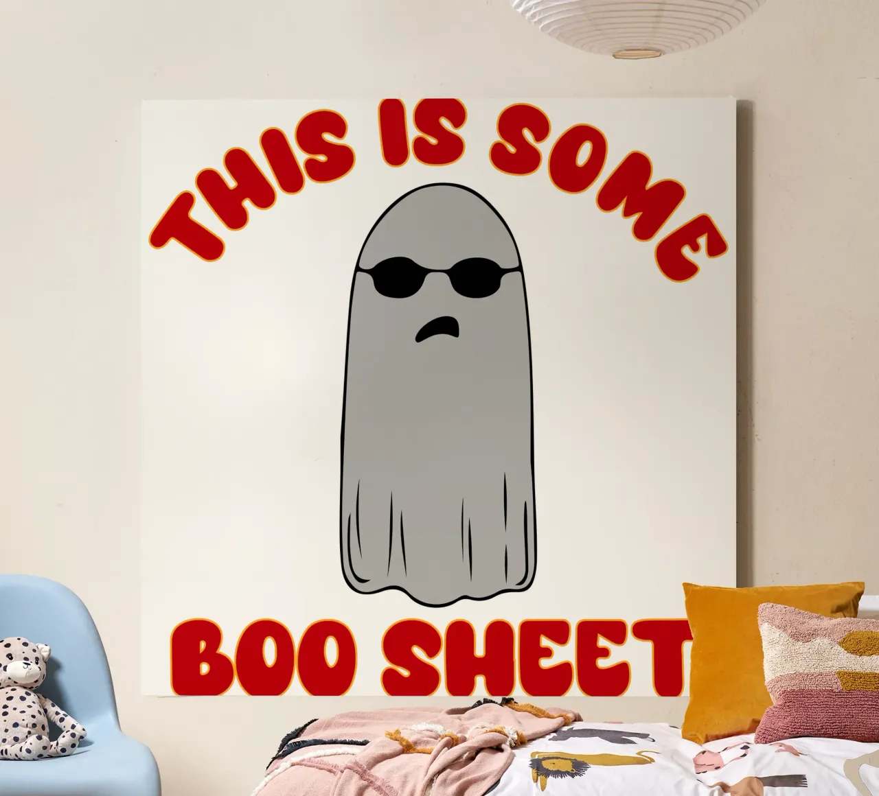 questo è un foglio di boo tela da onetime