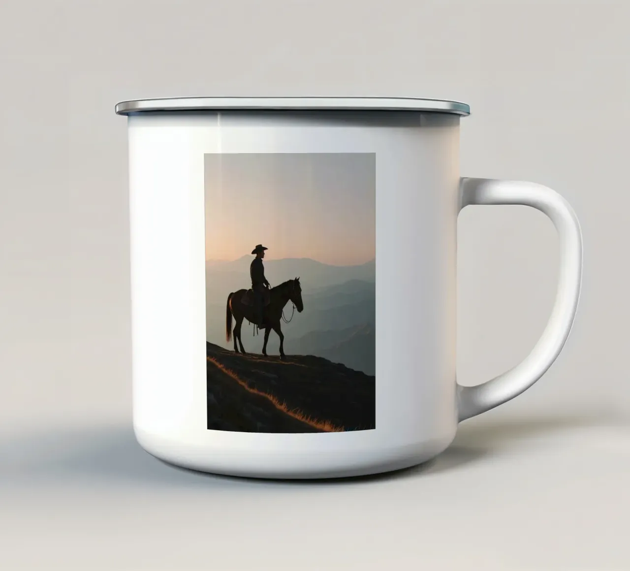 rurale tranquillo tazza in smalto da Horsire