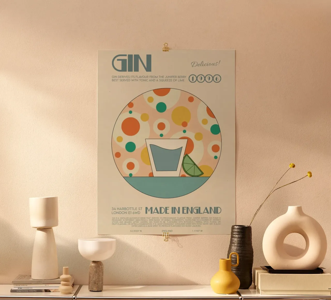 Poster per cocktail a base di gin poster da noahmiss