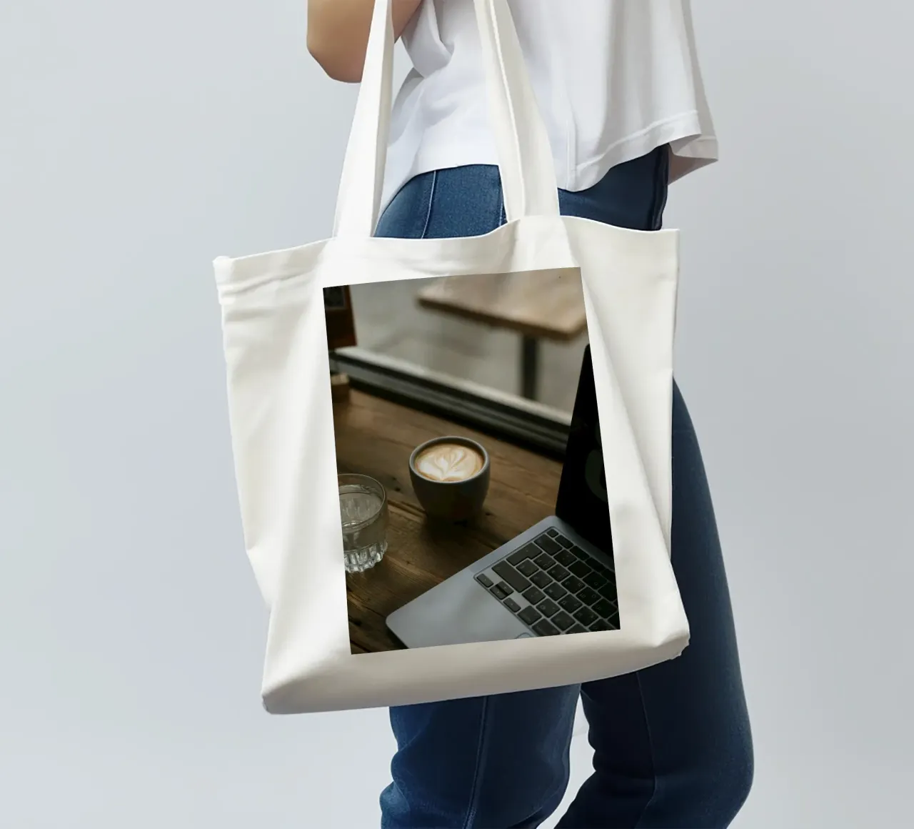 cappuccino heart shape tote bag by cofa home