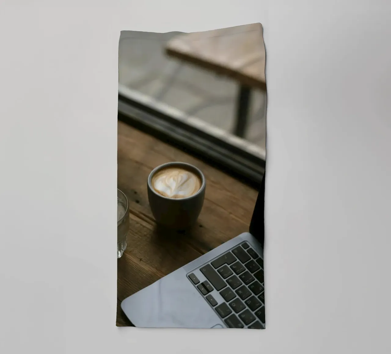 cappuccino en forme de cœur serviette de bain de cofa home