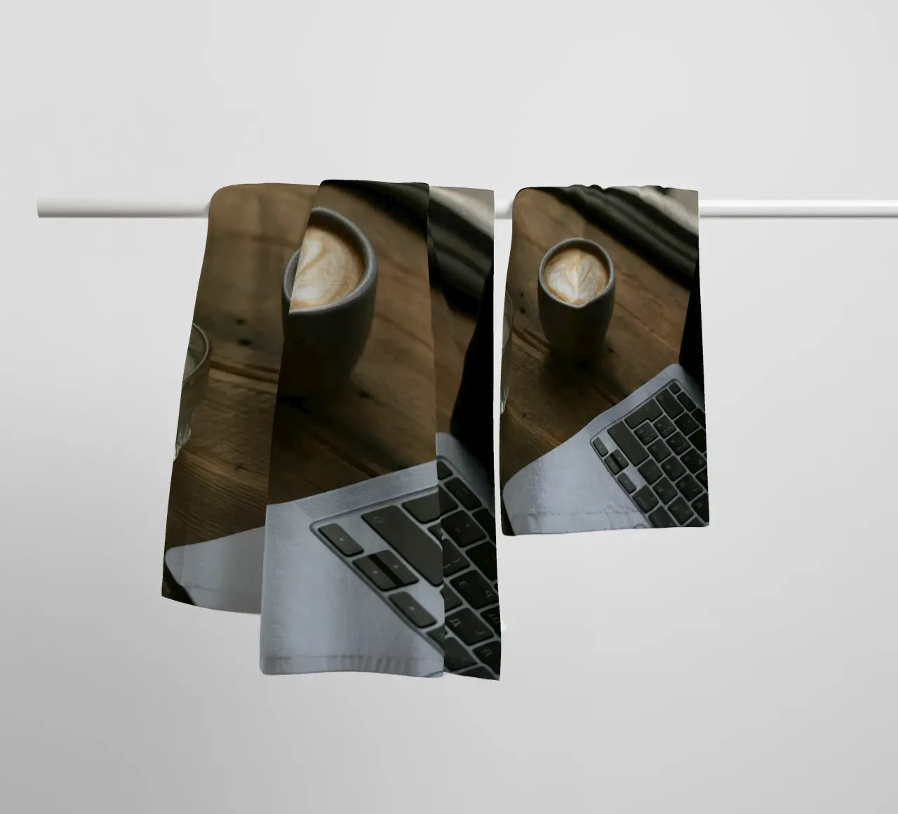 cappuccino en forme de cœur serviette de bain de cofa home