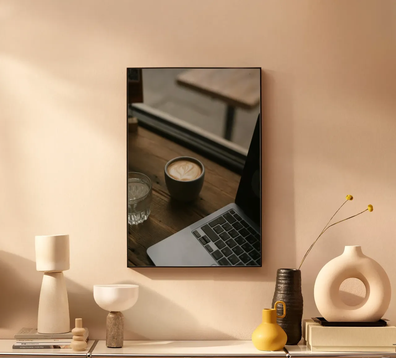 cappuccino heart shape alu-dibond by cofa home