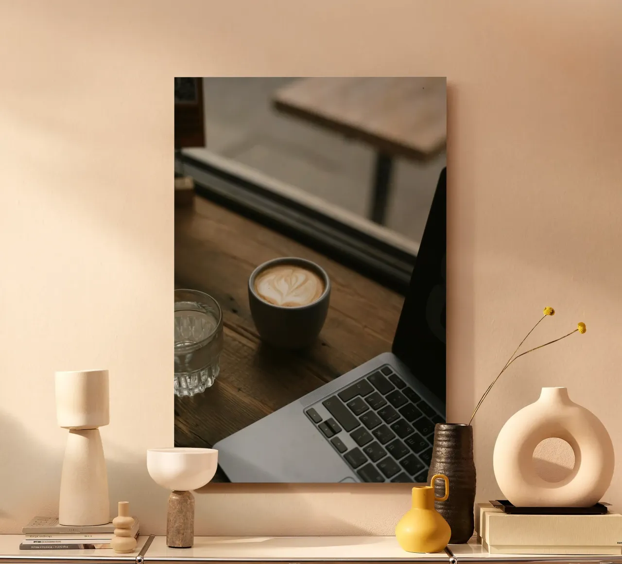 cappuccino heart shape alu-dibond by cofa home