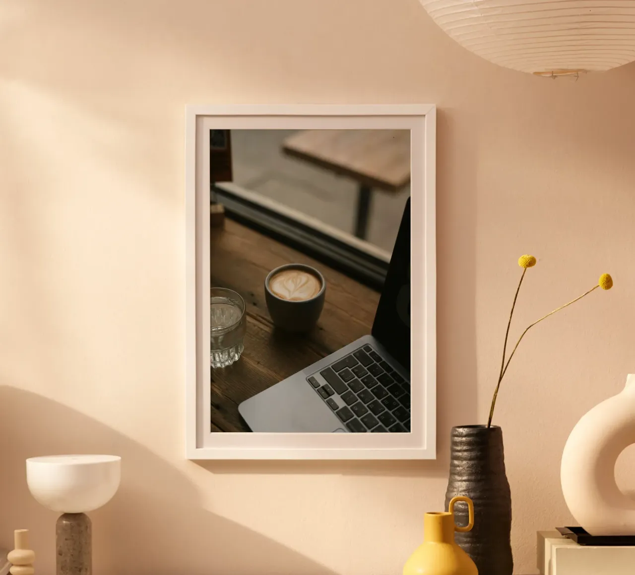cappuccino hartvorm poster van cofa home