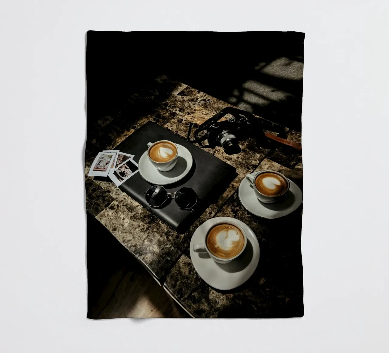piattini latte art coperta in pile da cofa home
