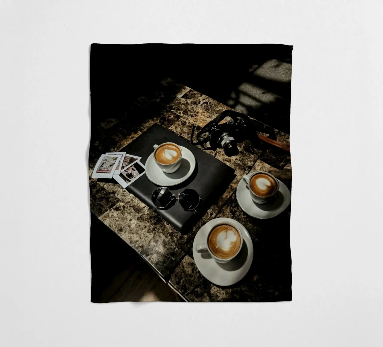 piattini latte art coperta in pile da cofa home