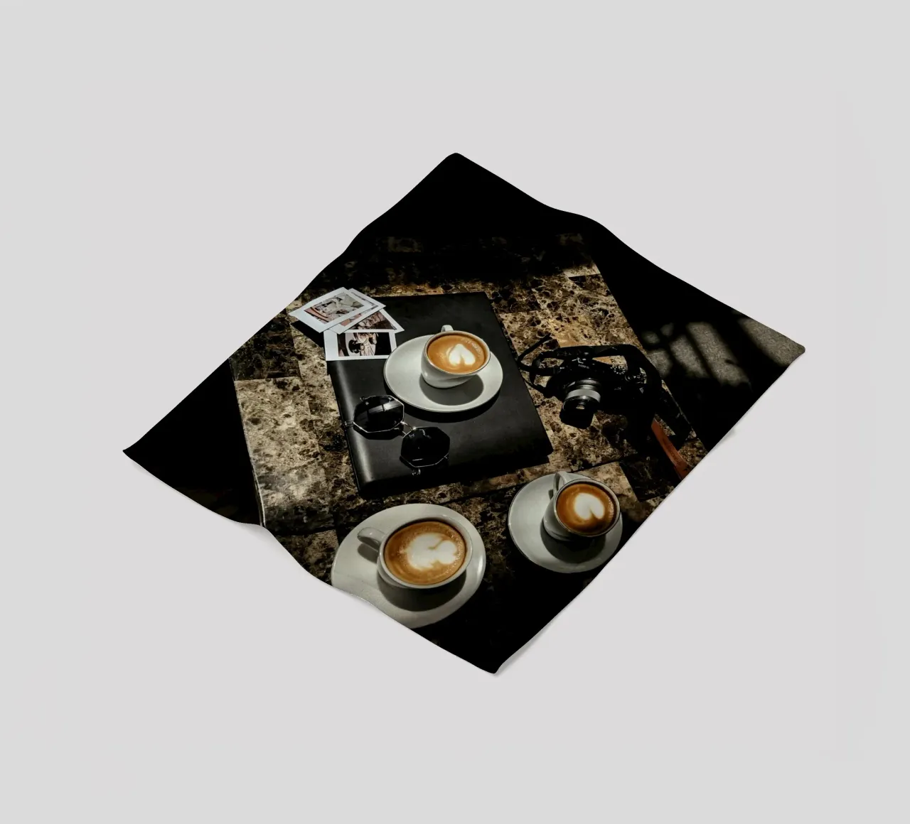piattini latte art coperta in pile da cofa home