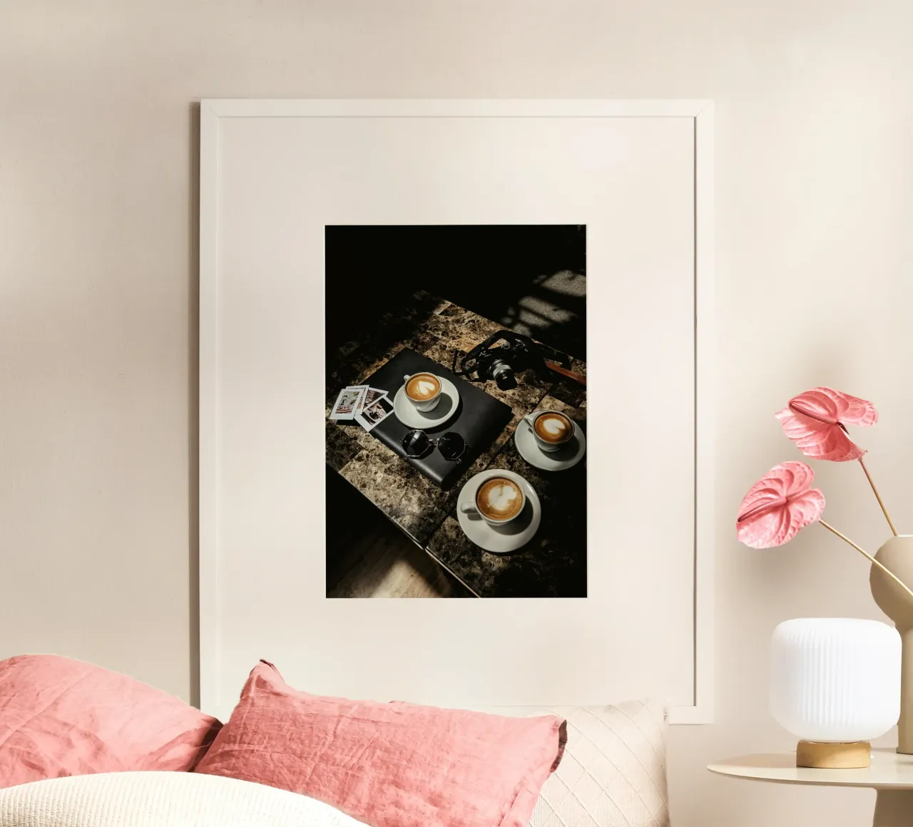 piattini latte art poster da cofa home