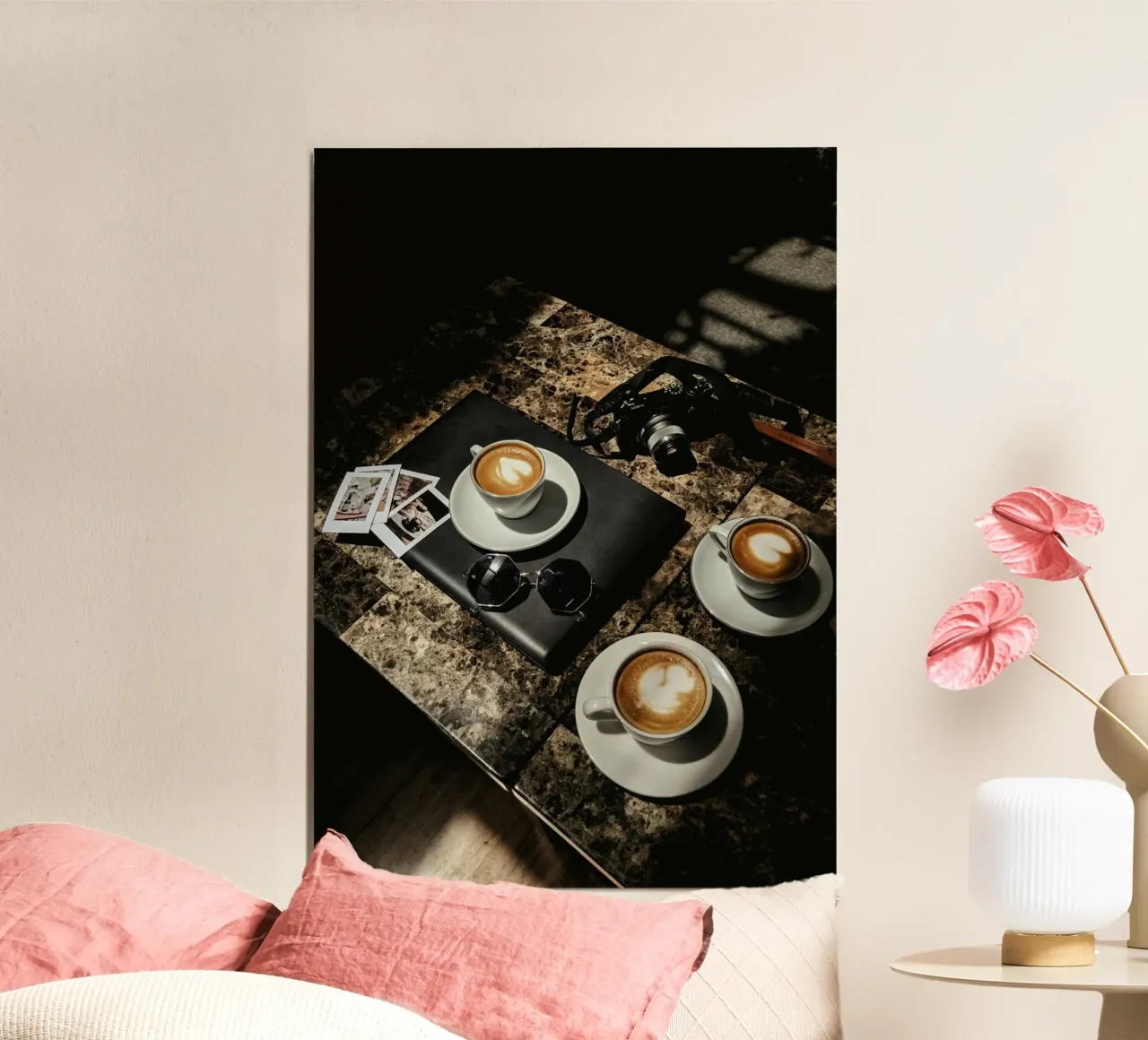 piattini latte art poster da cofa home