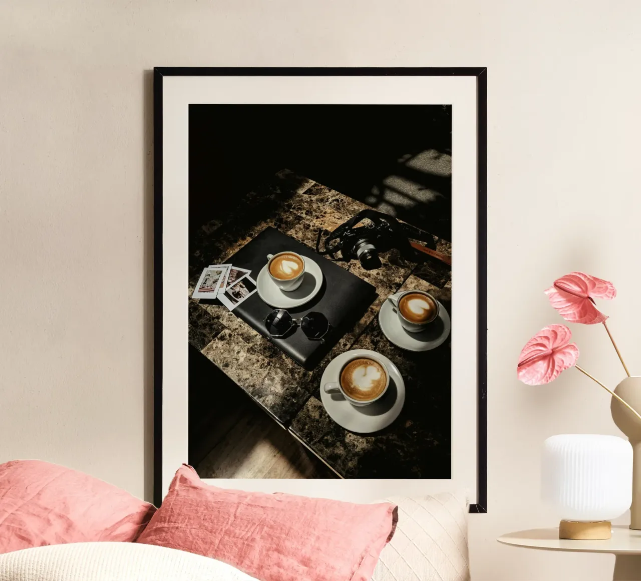 piattini latte art poster da cofa home