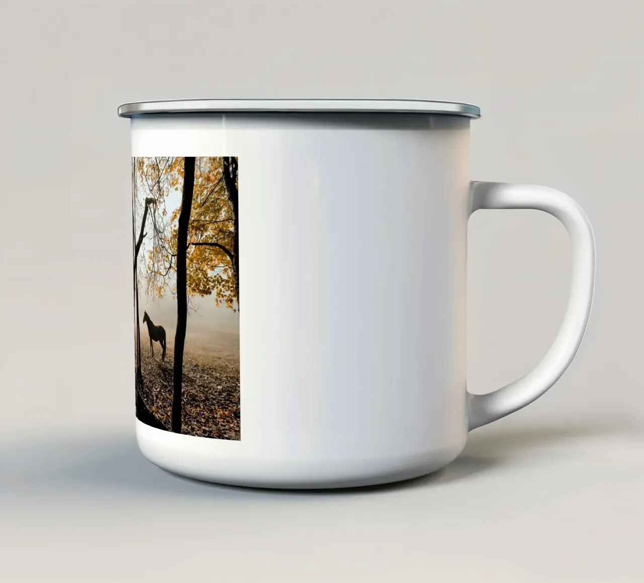 cavallo del mattino tazza in smalto da Horsire