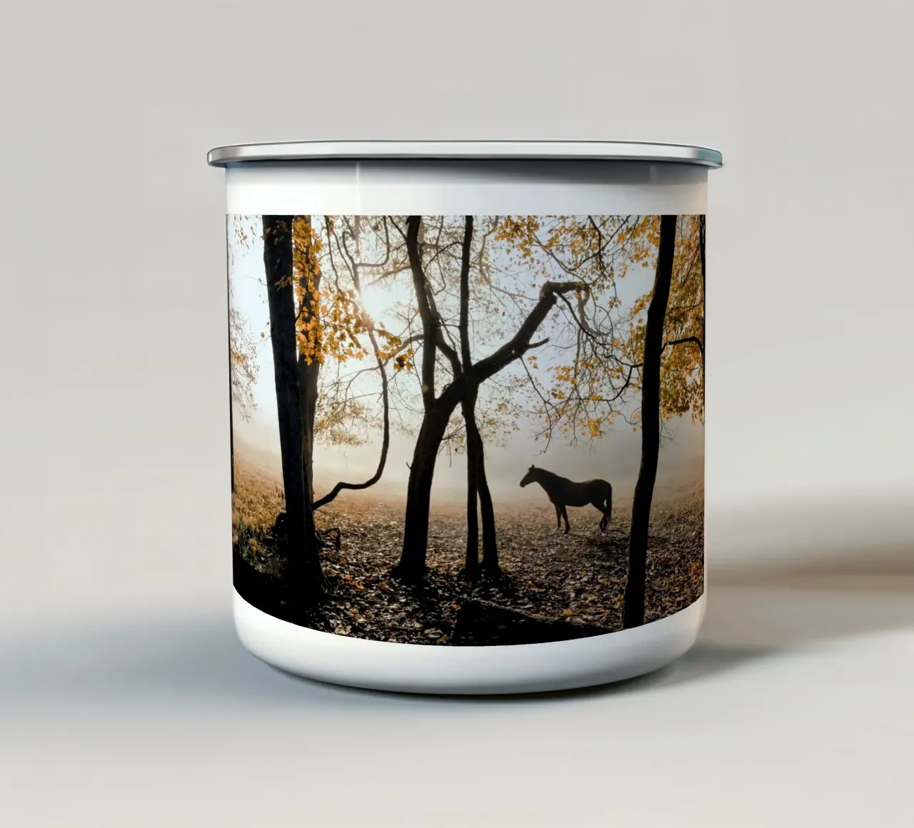 cavallo del mattino tazza in smalto da Horsire