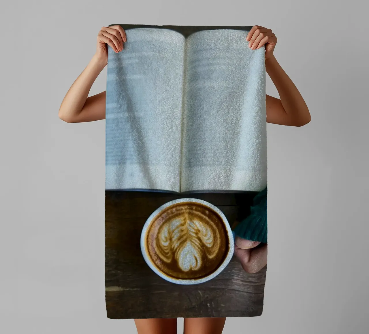 lettura al tavolo del caffè asciugamano da bagno da cofa home