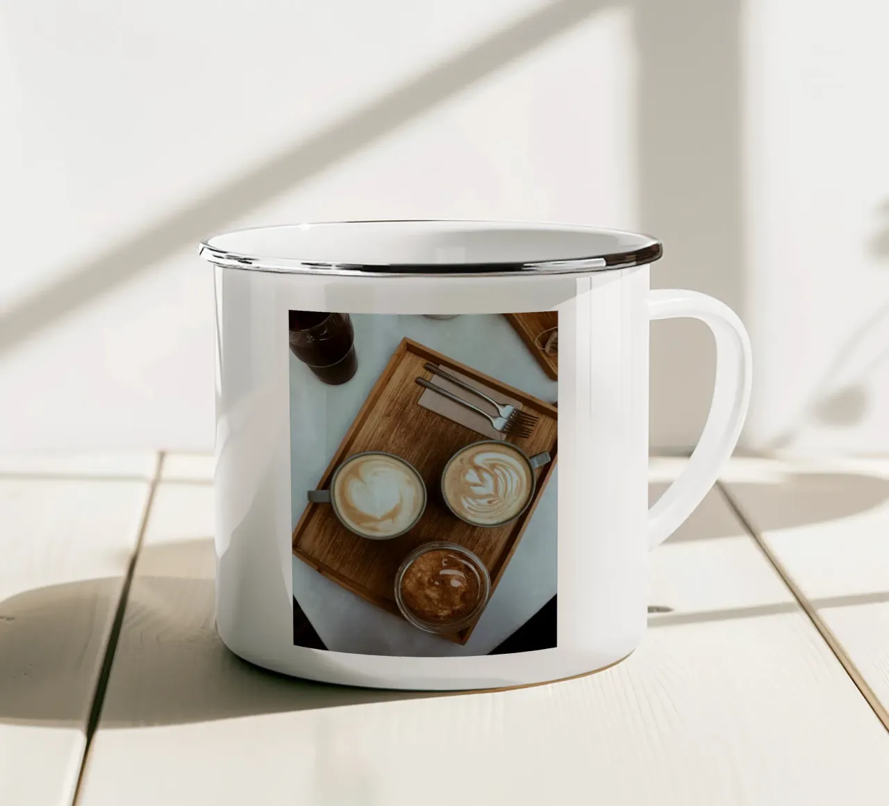 tazze con motivo a vortice tazza in smalto da cofa home