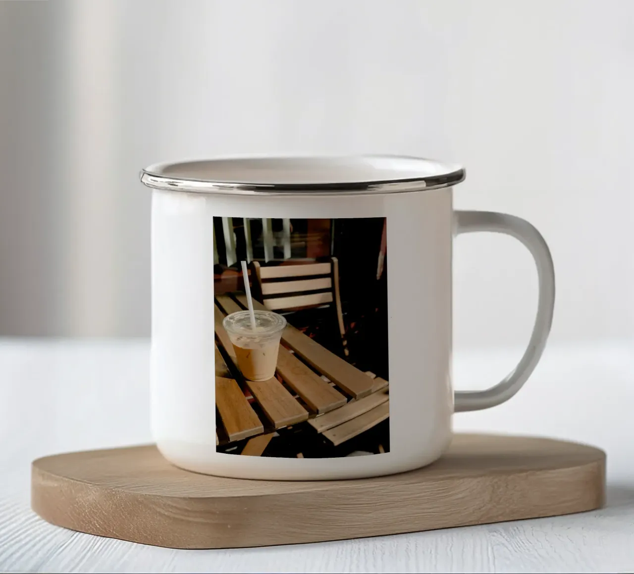 caffè freddo in plastica tazza in smalto da cofa home
