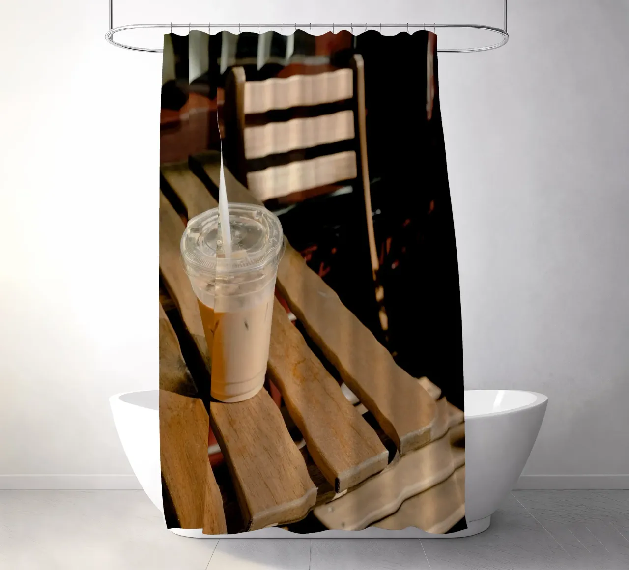 caffè freddo in plastica tenda da doccia da cofa home