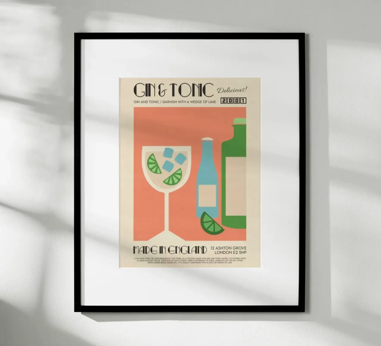 Poster per cocktail Gin & Tonic poster da noahmiss