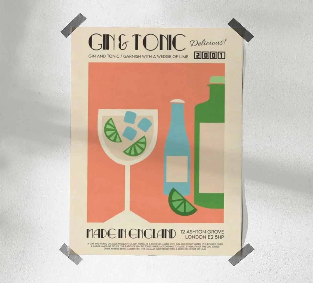 Poster per cocktail Gin & Tonic poster da noahmiss