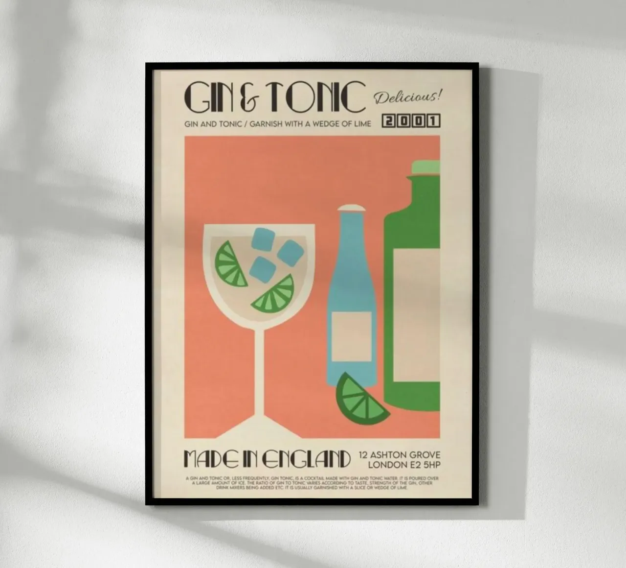 Poster per cocktail Gin & Tonic poster da noahmiss