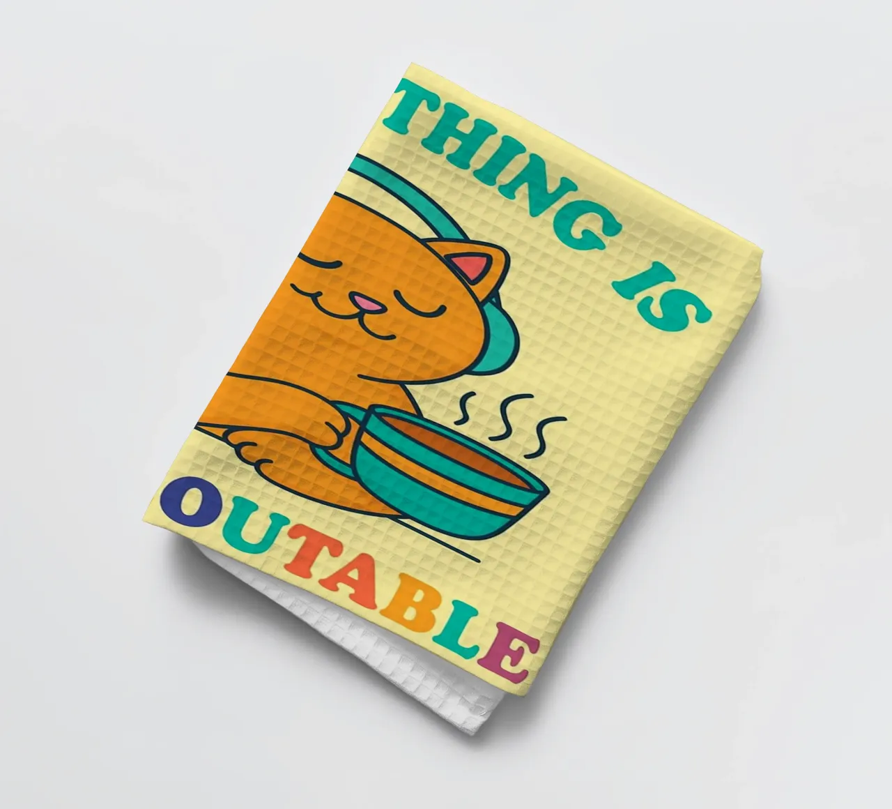 Cat Funny Everything Is Figureoutable torchon de oneroad