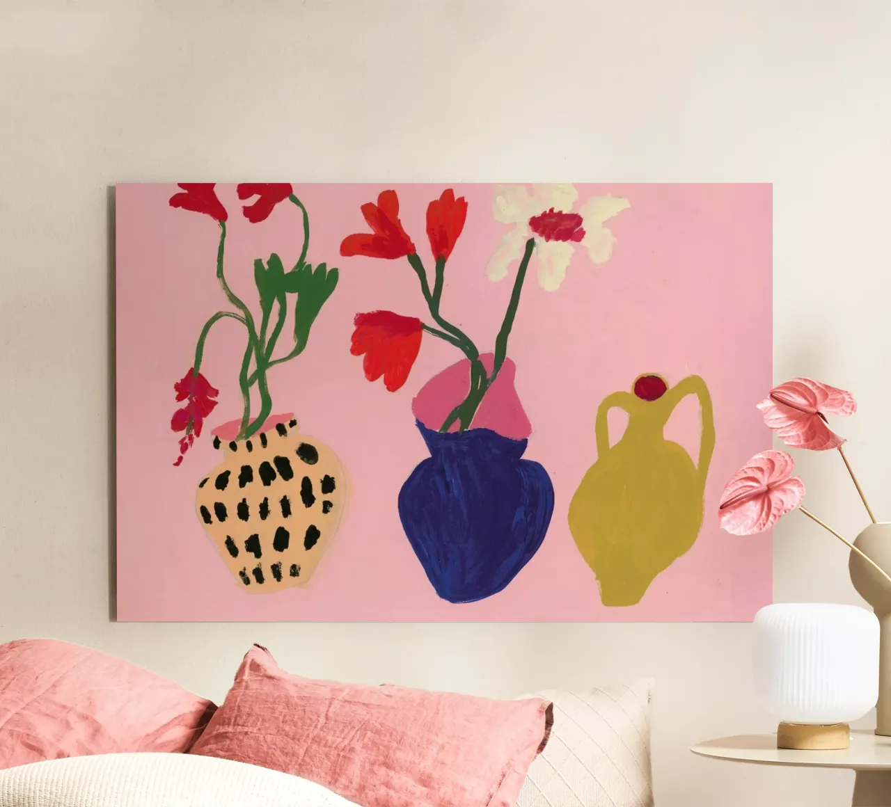 A Jug And Two Vases alluminio dibond da Sonia Brittain