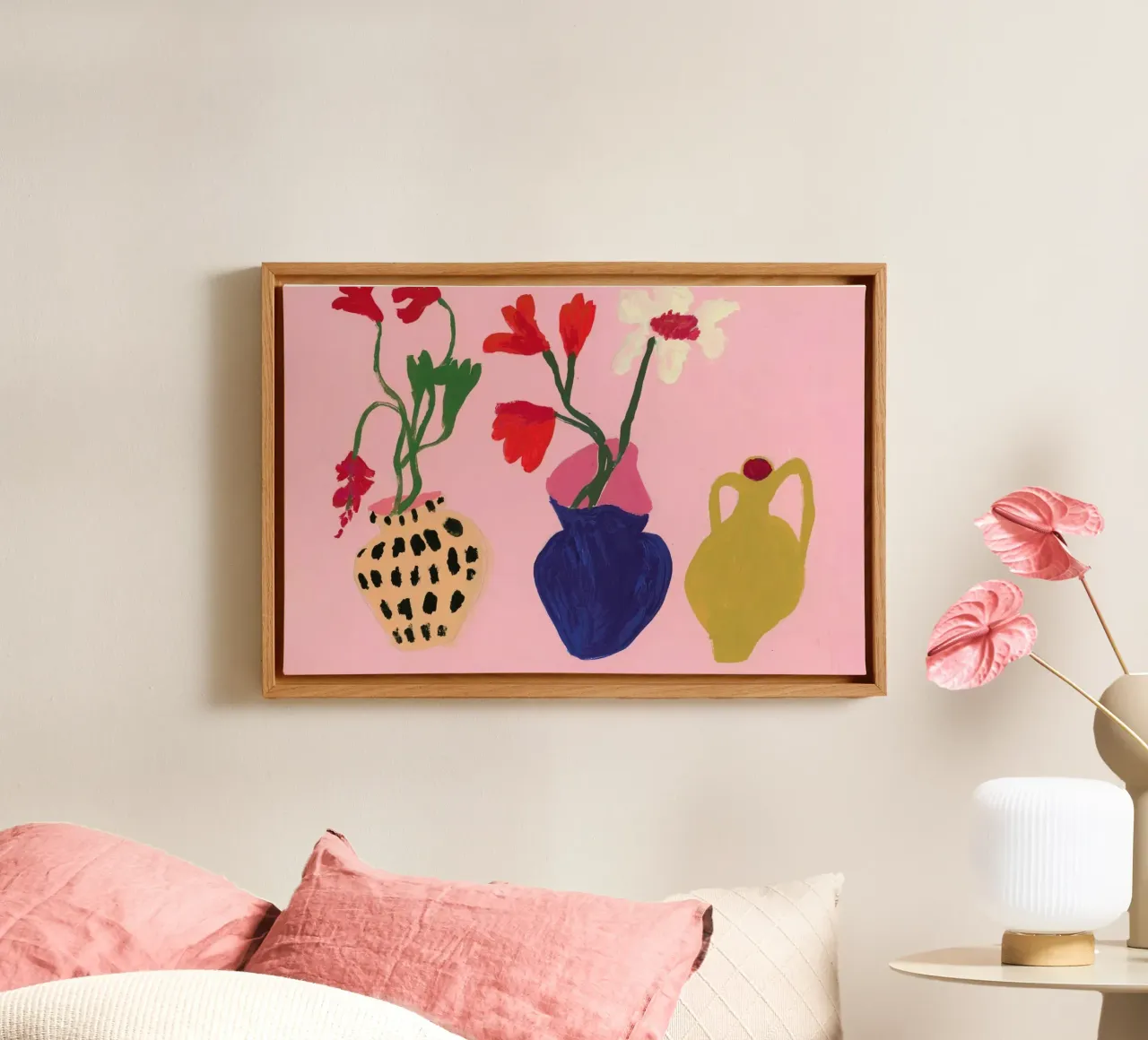 A Jug And Two Vases canvas by Sonia Brittain