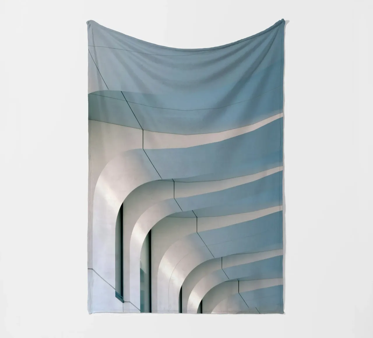 smooth surfaces architecture fleece blanket by pastel color shape