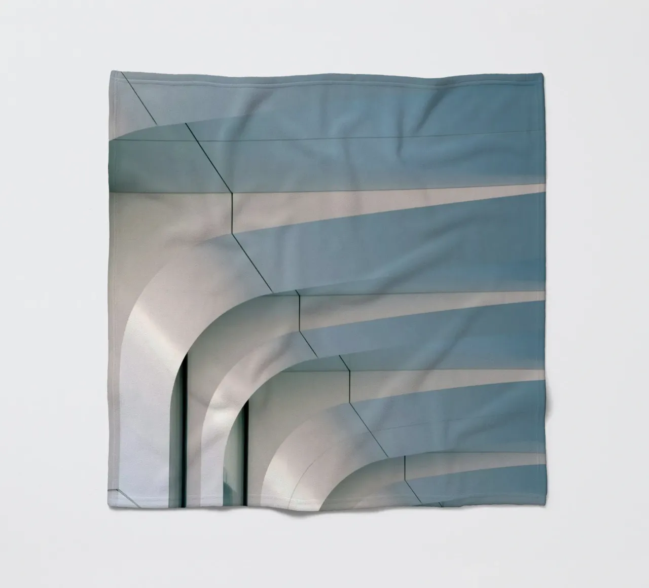 smooth surfaces architecture fleece blanket by pastel color shape