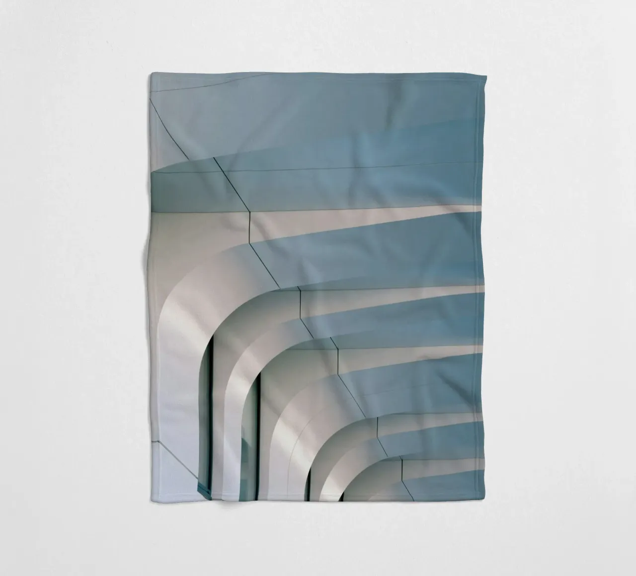 smooth surfaces architecture fleece blanket by pastel color shape