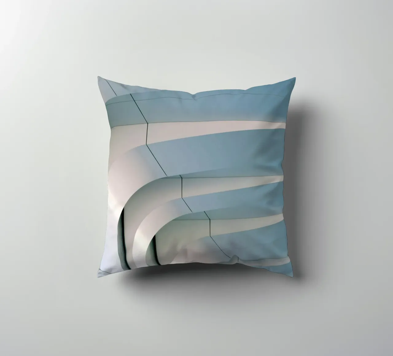 smooth surfaces architecture decorative cushion by pastel color shape