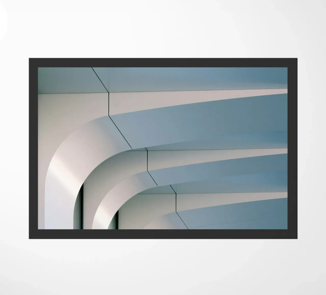 smooth surfaces architecture doormat by pastel color shape
