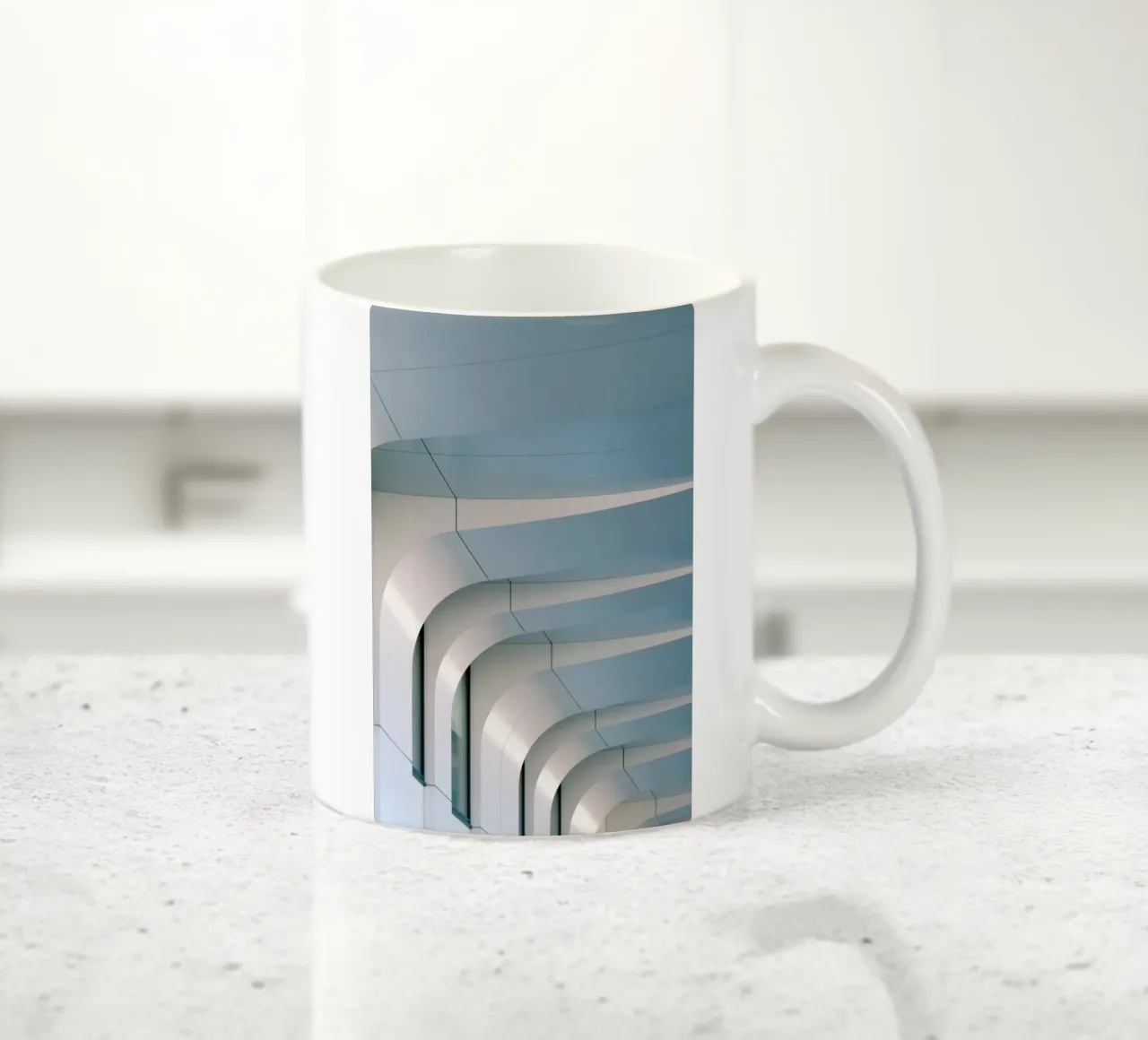 smooth surfaces architecture ceramic mug by pastel color shape