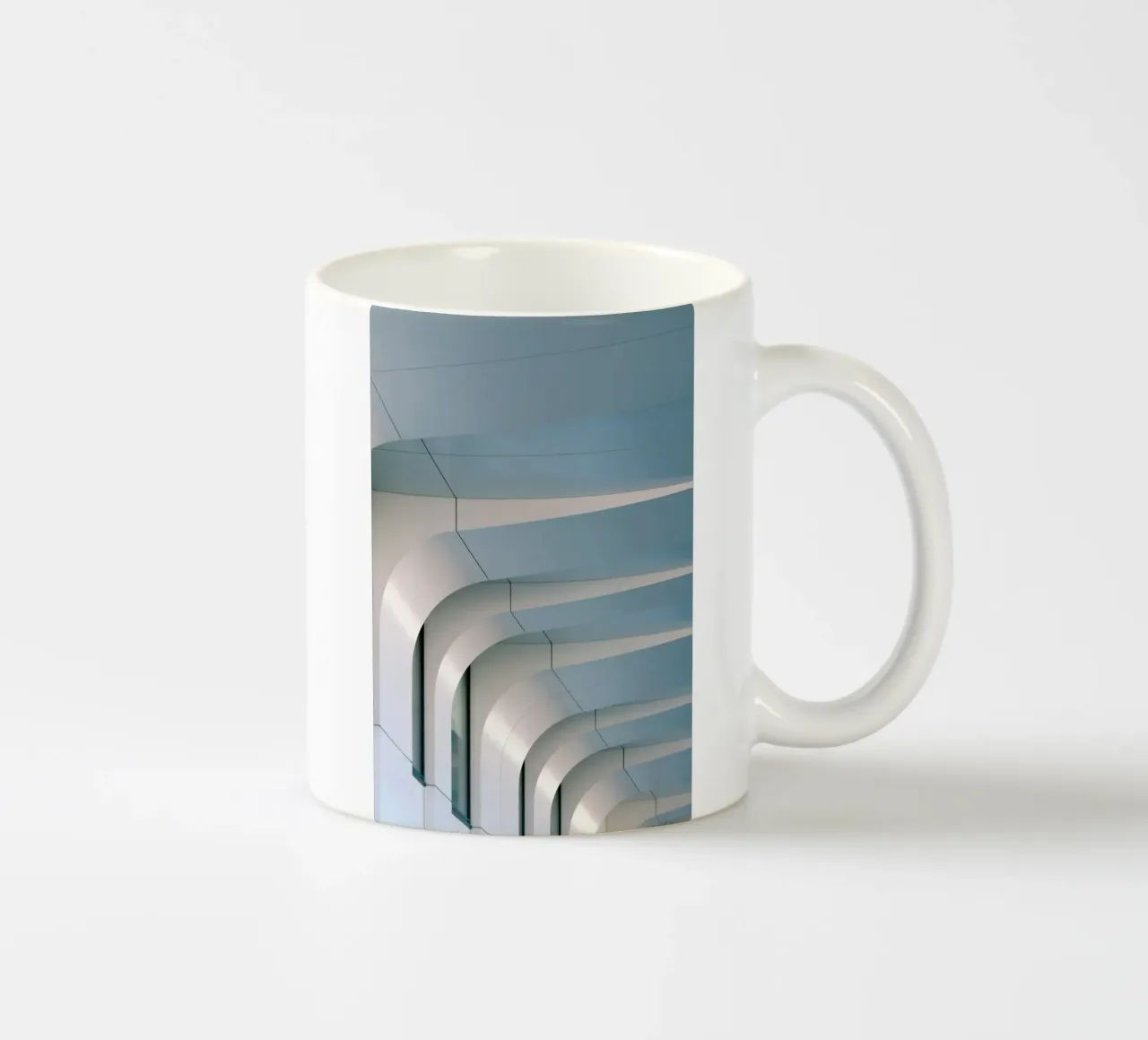 smooth surfaces architecture ceramic mug by pastel color shape