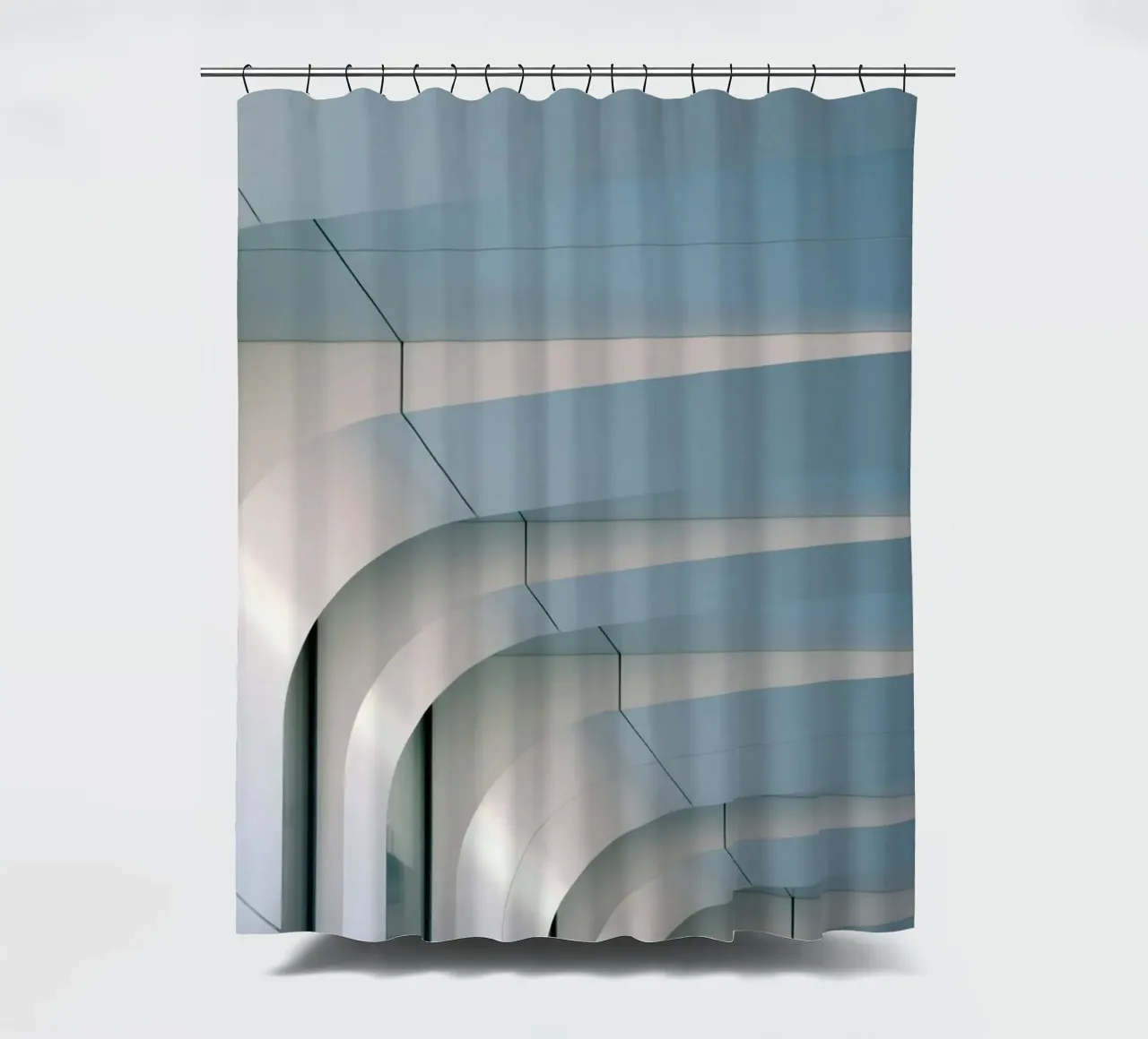 smooth surfaces architecture shower curtain by pastel color shape