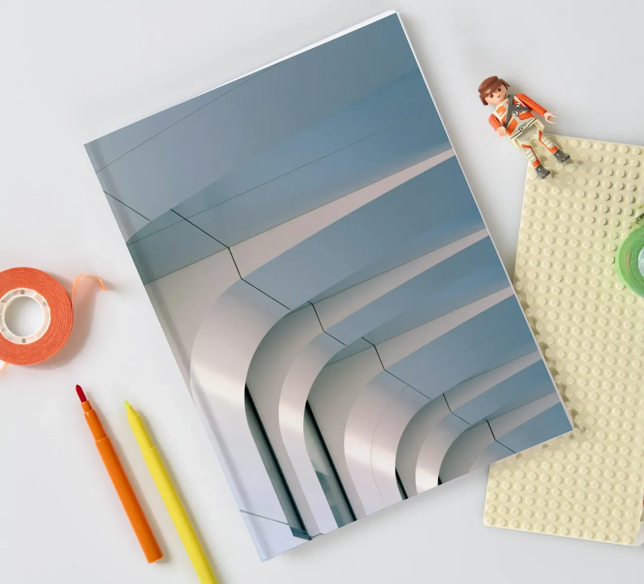 Architektur mit glatten Oberflächen Notizbuch von pastel color shape