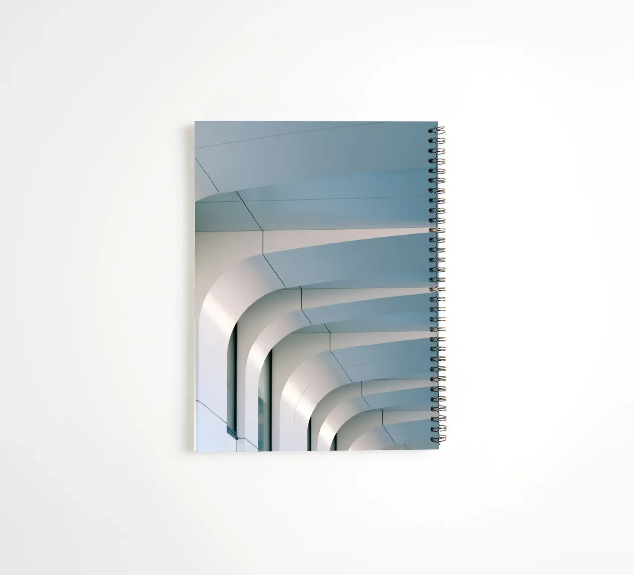 smooth surfaces architecture spiral notebook by pastel color shape