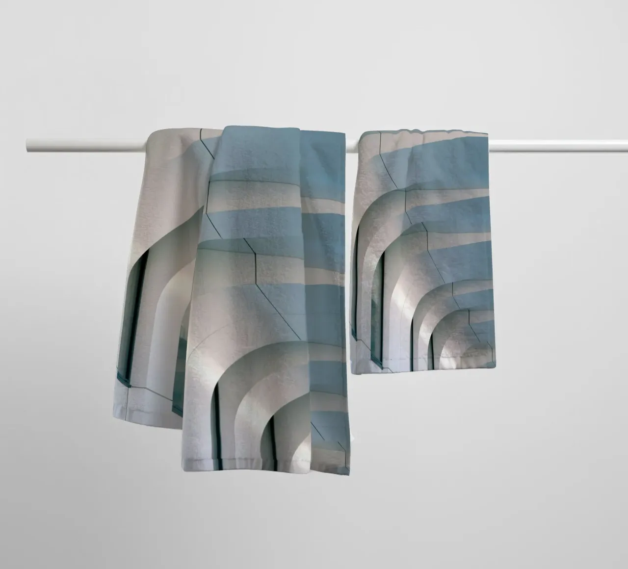 smooth surfaces architecture towel by pastel color shape