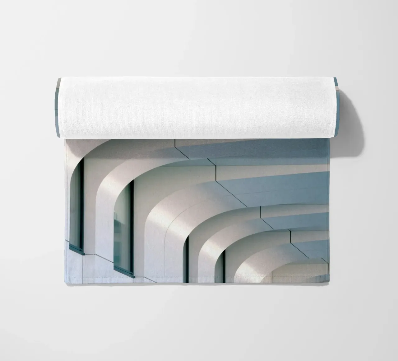 smooth surfaces architecture beach towel by pastel color shape