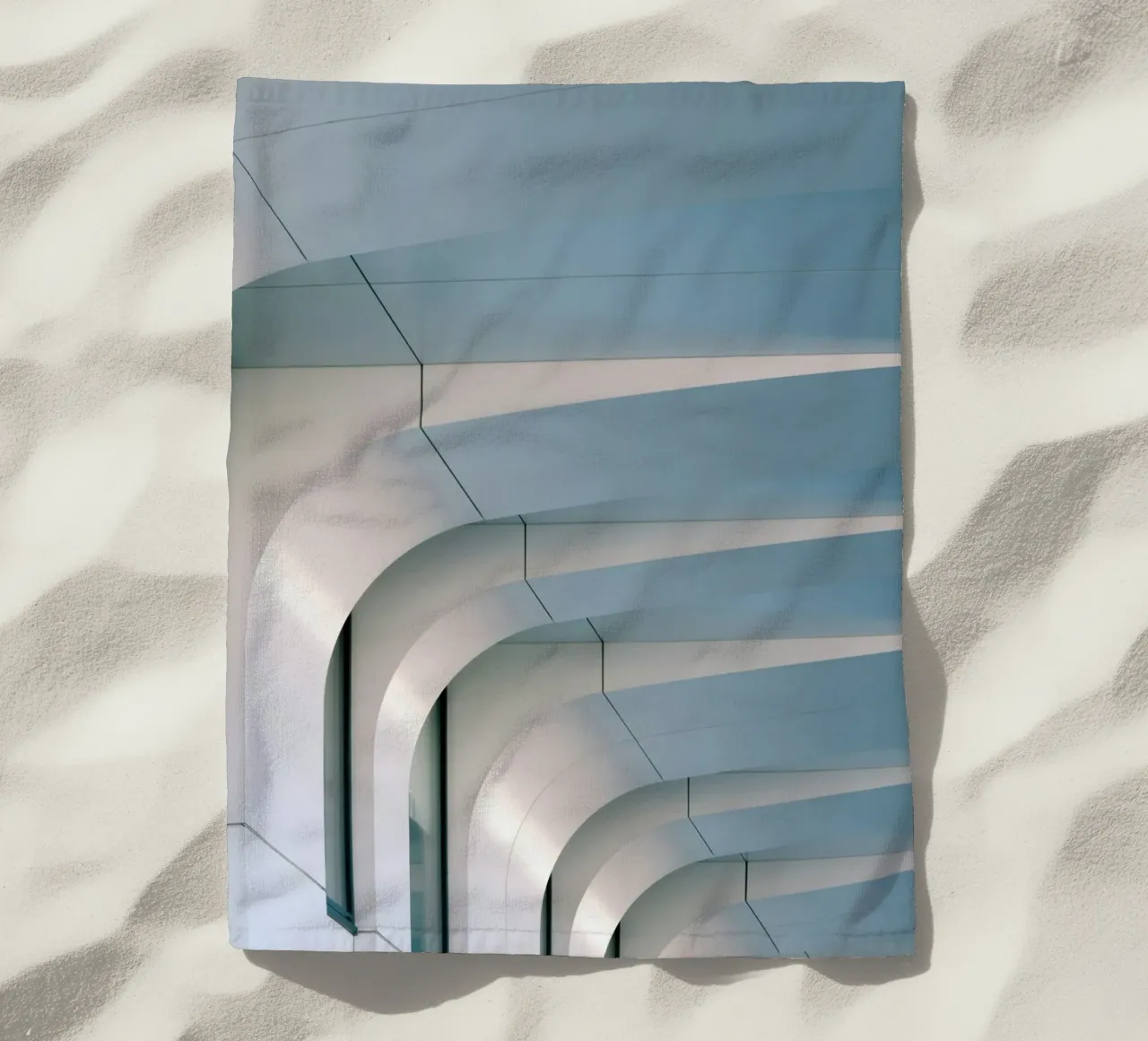 smooth surfaces architecture beach towel by pastel color shape