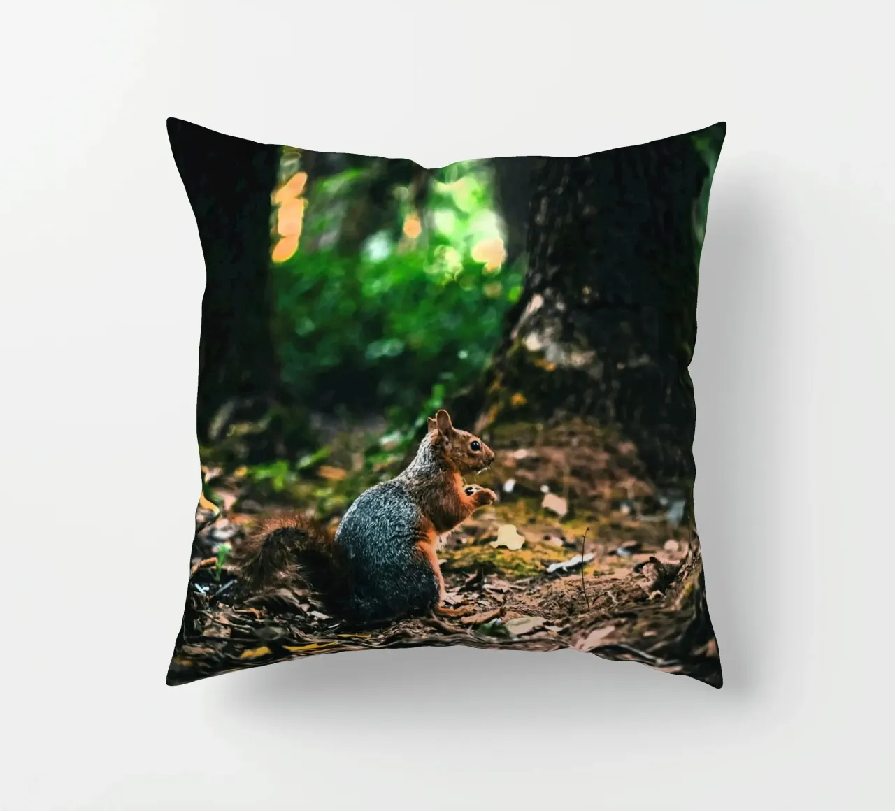 coda di scoiattolo della foresta cuscino da animal story home
