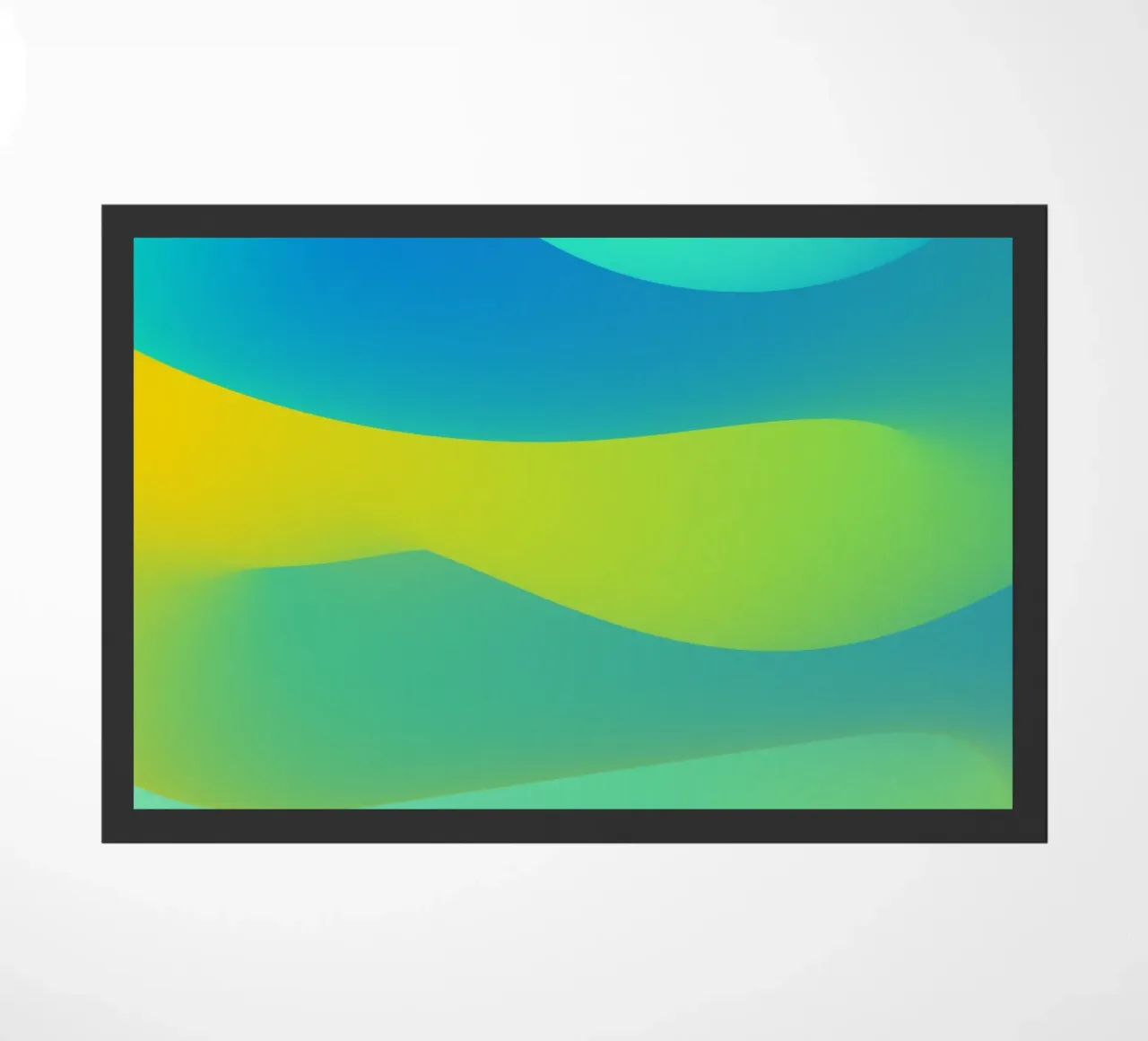 gradient blue color doormat by pastel color shape