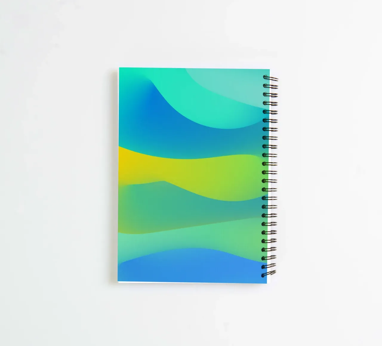 gradient blue color spiral notebook by pastel color shape